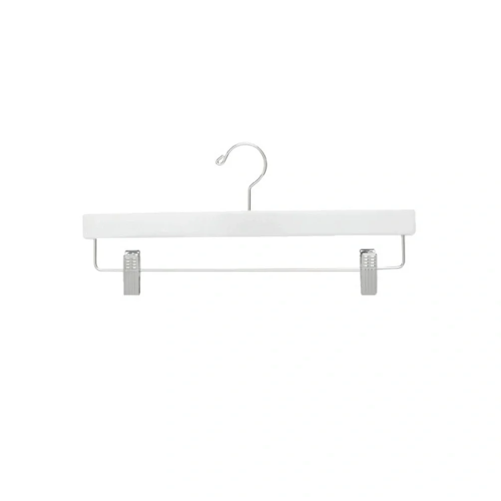 Container Store White Wooden Pants Hanger Pack of 5